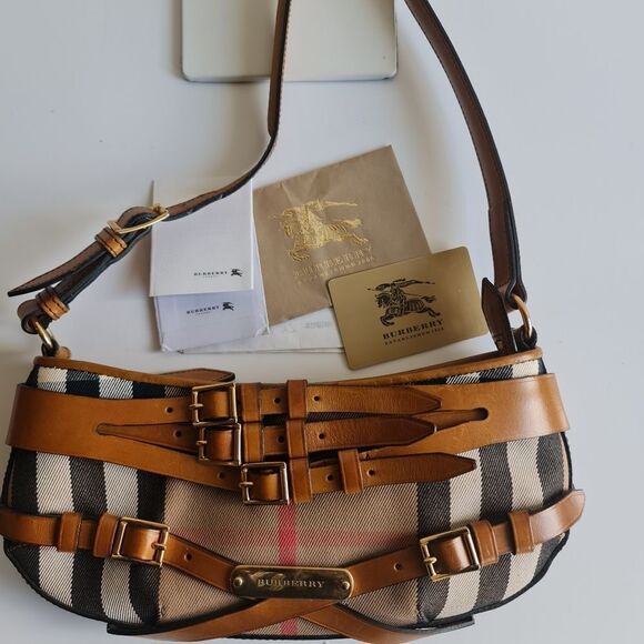 Burberry House Check Bridle Mini Parmoor Shoulder Bag Brown - Picture 3 of 16